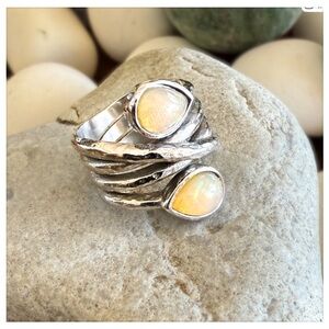 Opal and Sterling Silver Ring